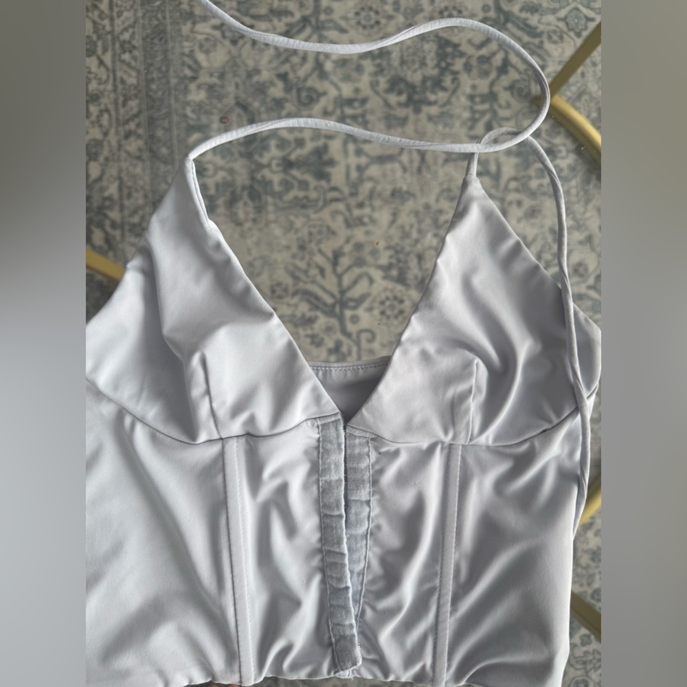Edikted Light Blue Corset Top